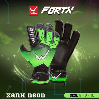 Găng tay thủ mốn WIKA FORT X,chất liệu mút từ Đức dày 4mm,đường gân tăng ma sát bóng, Dính Bóng