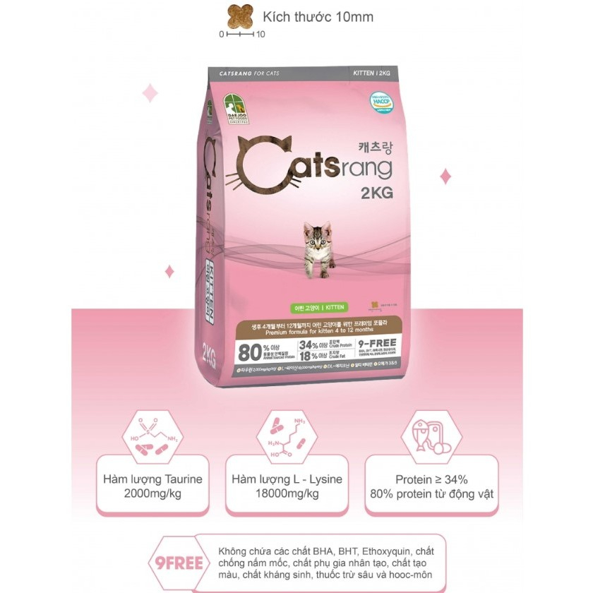 CATSRANG KITTEN - Thức ăn hạt Cho Mèo Nhỏ Catsrang nhập khẩu Hàn Quốc