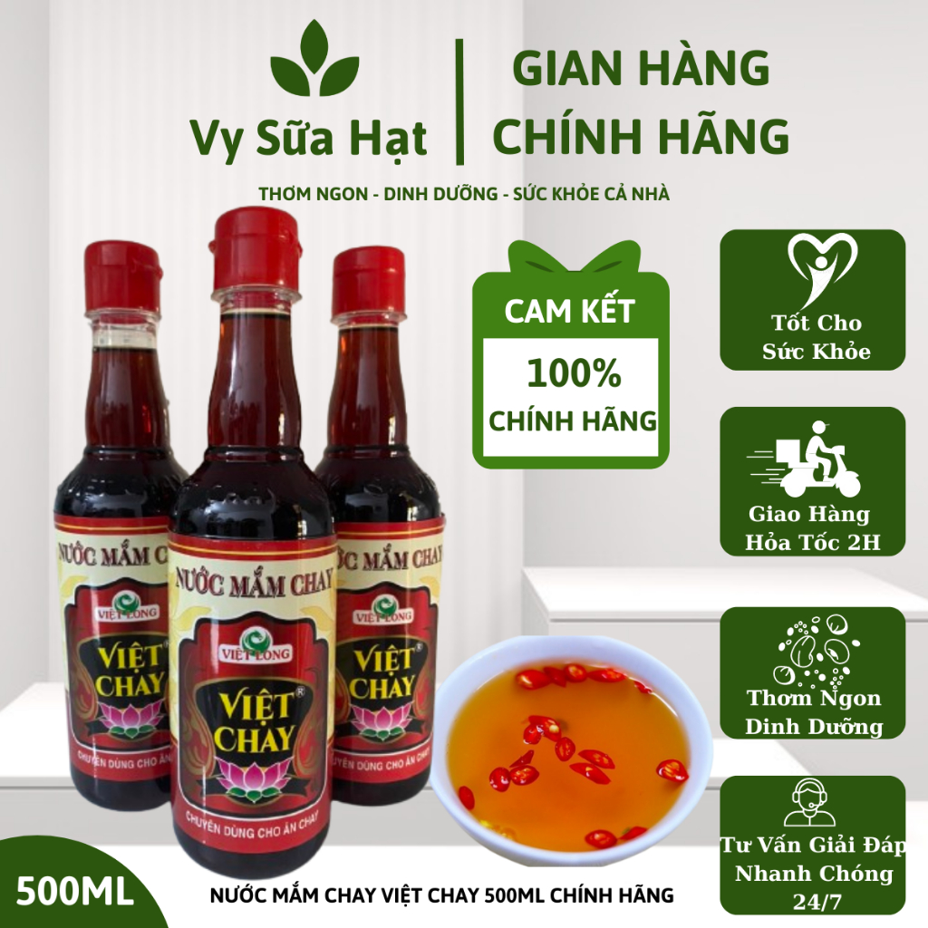 [CHÍNH HÃNG GIÁ TỐT] Nước Mắm Chay Việt Chay 500ml Không Thể thiếu ...