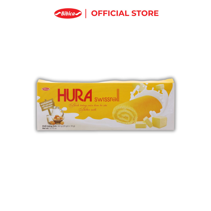 Ảnh Bánh Hura Swissroll Dâu Bibica 360g 2