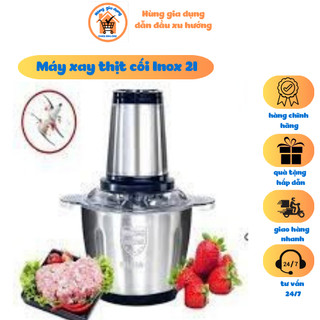 Máy Xay Thịt Công Suất 300W Cối Inox Dung Tích 2L Dao Xay 4 Lưỡi
