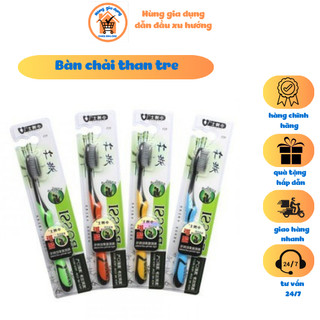 Bàn chải đánh răng than tre hoạt tính BOSSI Hàn Quốc cao cấp lông mềm an toàn tuyệt đối cho sức khỏe