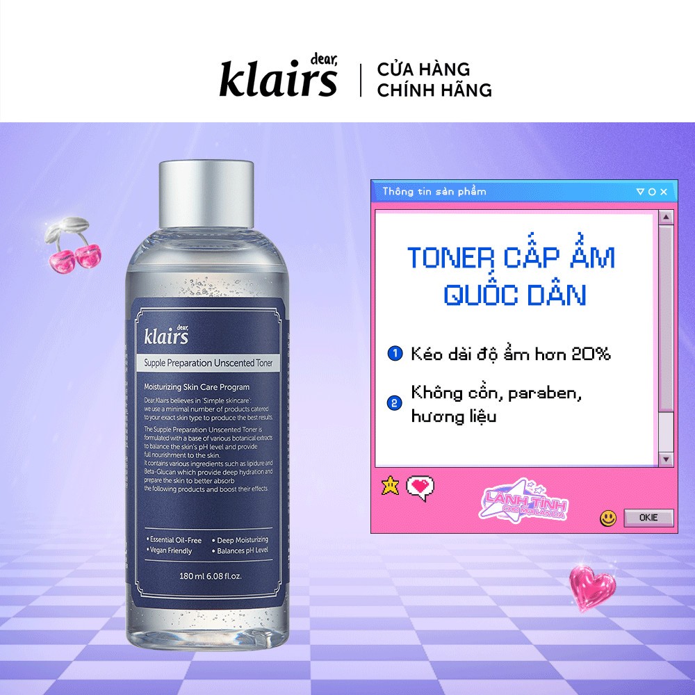 Ảnh Dear, Klairs Nước hoa hồng Supple Preparation Unscented Toner 180ml 3
