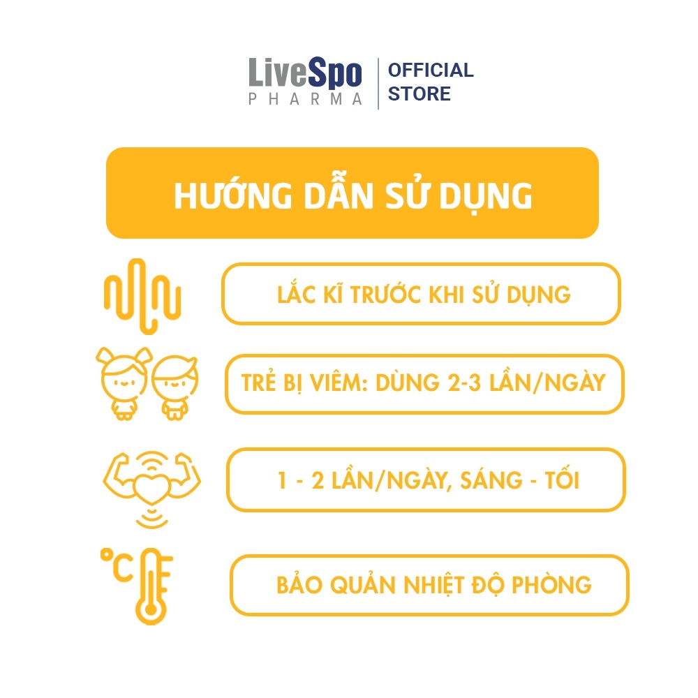 (Quà tặng kèm) LiveSpo Navax sơ sinh - Nhỏ mũi cho trẻ nhỏ giảm nghẹt mũi - Hộp 5 ống x 5ml