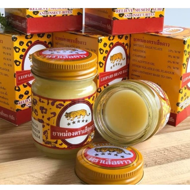 Dầu Cù Là Con Báo Thái Lan Leopard Brand Balm 40G- Xoa bóp đau nhứt
