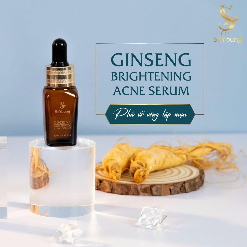 [Tặng Que Nặn Mụn] Serum Mụn 10ml | GINSENG BRIGHTENING ACNE SERUM SaYoung Skincare Làm Đẹp Chăm Sóc