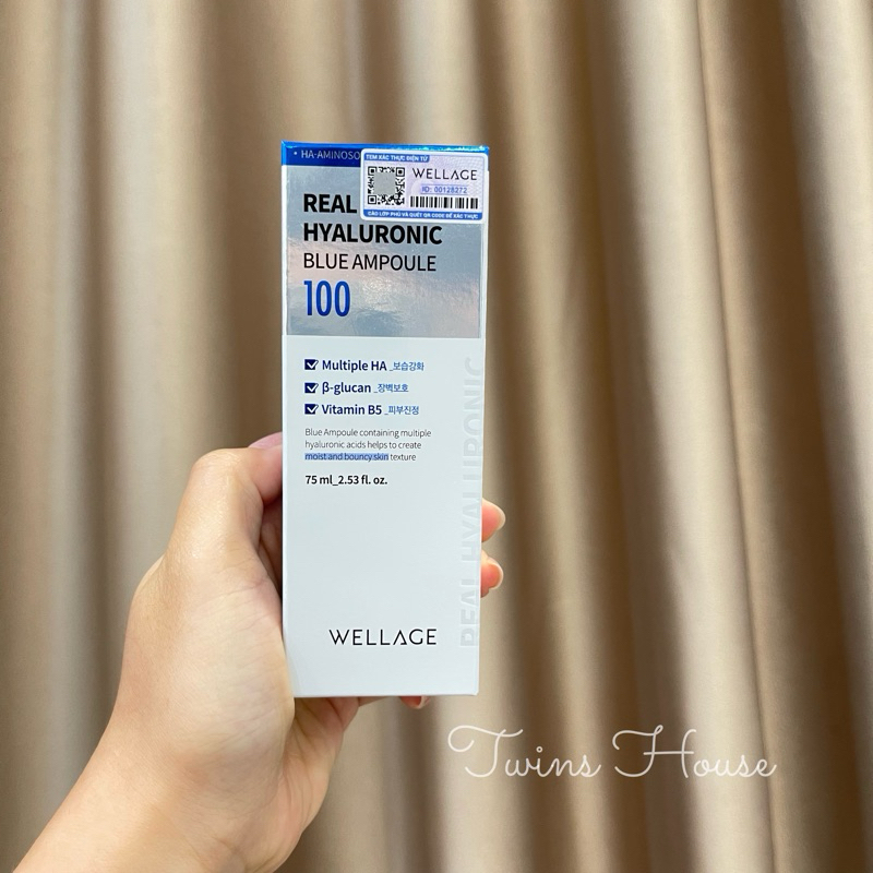 Tinh chất siêu cấp nước WELLAGE Real Hyaluronic blue ampoule 100 serum ...