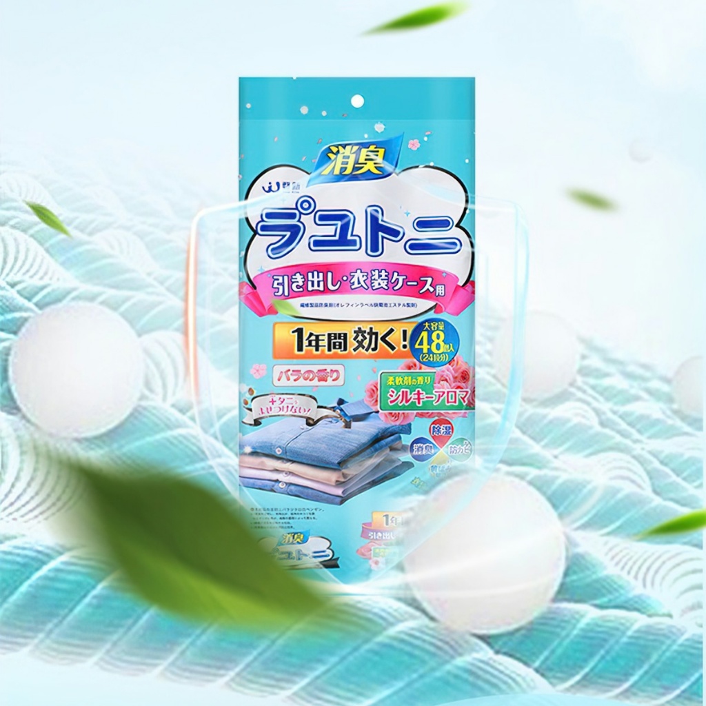 Túi thơm long não hương hoa hồng chống ẩm mốc bịch 48 gói