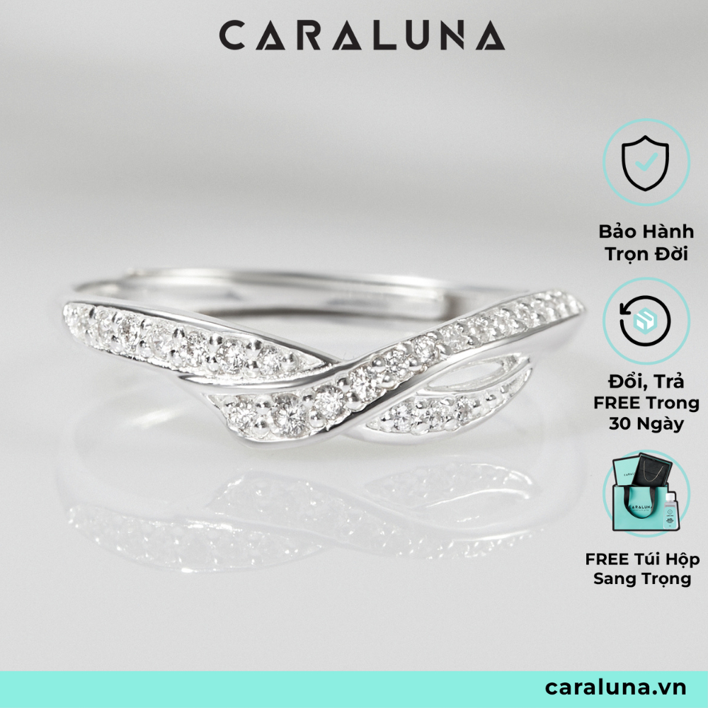 Women's 925 Silver Couple Rings, adjustable by Trang Sức Cara Luna