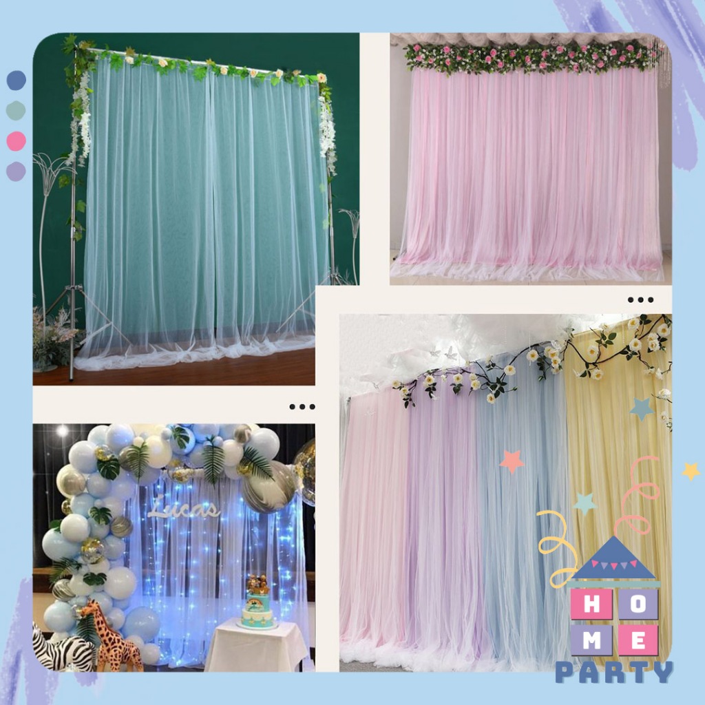 [Tặng Kèm Dây Treo] Rèm Vải Voan Lưới May Sẵn Làm Phông Nền Background ...