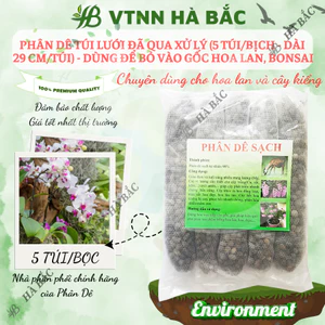Phân dê túi lưới đã qua xử lý (túi lọc mini và túi lọc dài) - dùng để bỏ vào gốc hoa lan, bonsai (Bọc Mini/ bọc lớn)