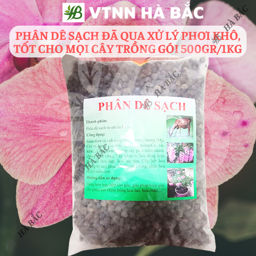 Phân Dê Sạch Đã Qua Xử Lý Phơi Khô, Tốt Cho Mọi Cây Trồng, chuyên dùng cho phong lan cây kiểng Bonsai (Gói 500GRAM/1KG)