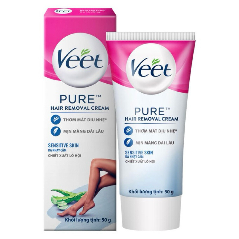 KEM TẨY LÔNG VEET PURE NHA ĐAM CHO DA NHẠY CẢM 50GR