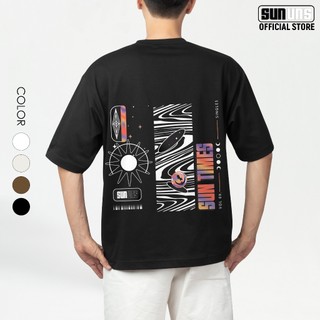 Áo Phông Local Brand Nam Nữ Unisex SUN Cổ Tròn Tay Ngắn Oversize 100% Cotton Áo Thun Nam Nữ Mã SUN09