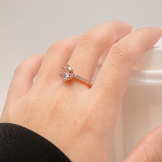 Nhẫn Bạc Nữ LAMY Sparkling Crown Rose Gold Ring 8052
