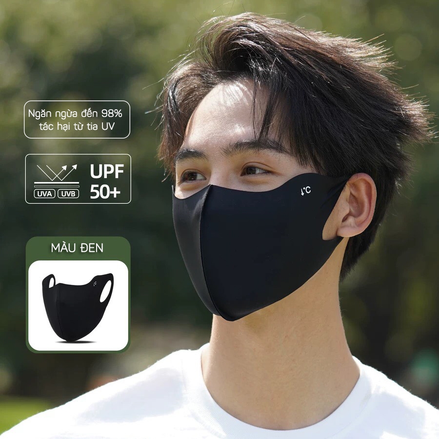 Khẩu trang chất liệu xu lạnh thoáng mát ngăn ngừa bụi mịn, chống nắng chống tia UV - Ekiu Shop