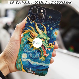 Tấm dán Skin Mặt Sau Mẫu Rồng MS011 FULL VIỀN 15promax , 14promax , 13promax , 12promax , 11promax  - FukiShop