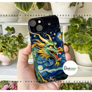 Tấm dán Skin Mặt Sau Mẫu Rồng MS011 FULL VIỀN 15promax , 14promax , 13promax , 12promax , 11promax  - FukiShop