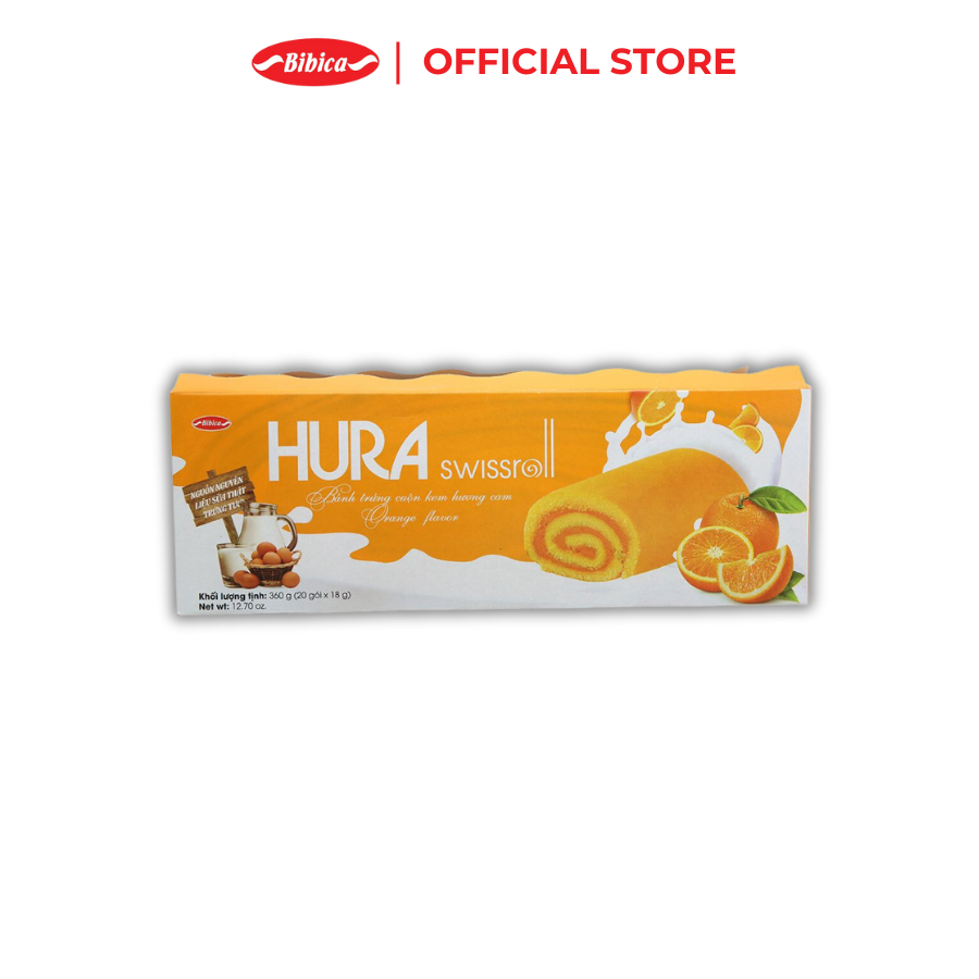 Ảnh Bánh Hura Swissroll Dâu Bibica 360g 3