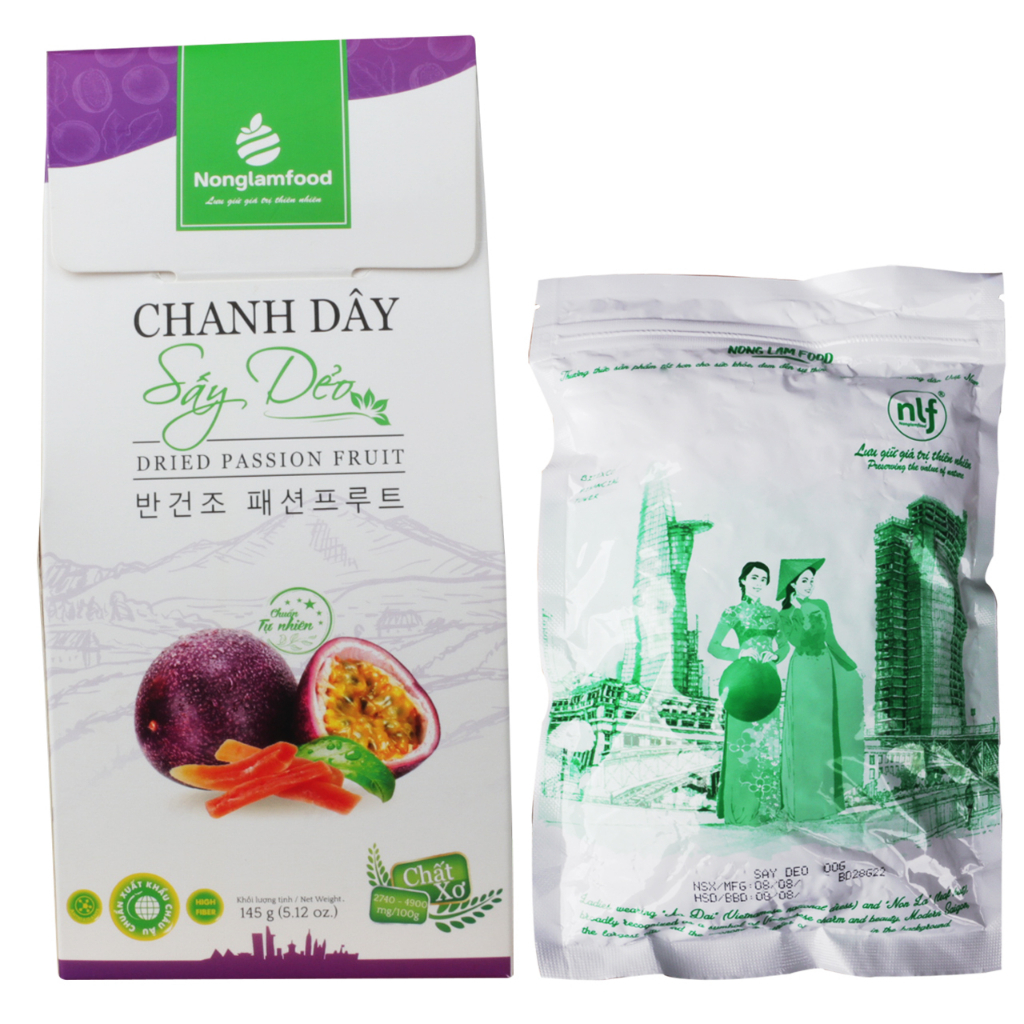 Combo 10 hộp Chanh Dây sấy dẻo Nông Lâm Food hộp 145g