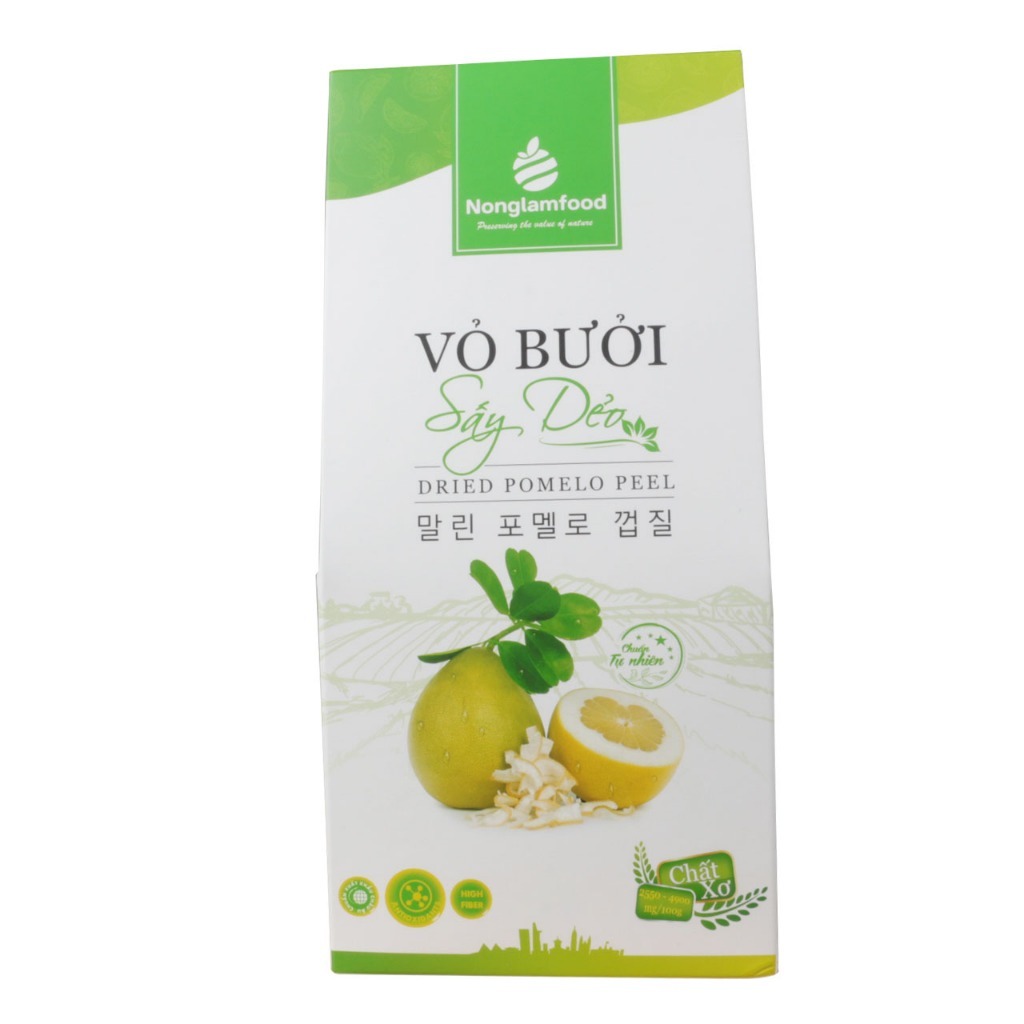 [HÀNG XUẤT KHẨU LOẠI 1] Combo 10 hộp Vỏ bưởi sấy dẻo Nông Lâm Food hộp 200g