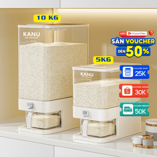 Thùng đựng gạo thông minh  lấy gạo tự động chất liệu nhựa PET cao cấp không mùi an toàn cho sức khỏe