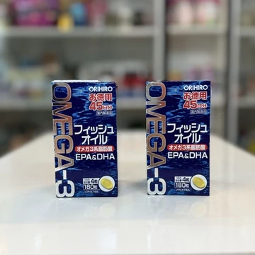 Viên uống dầu cá Omega 3 Orihiro Fish OiL bổ mắt, bổ não Orihiro Nhật Bản 180 viên tốt cho mắt, tim mạch và não