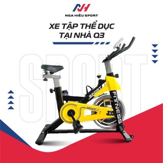 Xe đạp tập thể dục Q3 (Có đo nhịp tim, tặng kèm bình nước) - Kèm ảnh, video thật