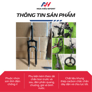 (Kèm bộ phụ kiện) Xe đạp leo núi Laux Jack gấp gọn 26inch tốc độ thay đổi, gấp gọn, hấp thụ sốc, phanh đĩa