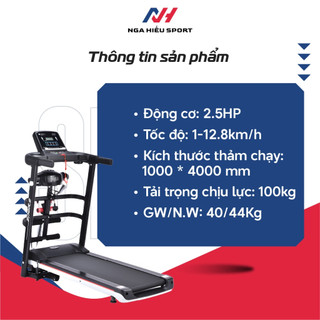 Máy Chạy Bộ Điện Đa Năng A7S Kèm đai massage, tạ tay- Động cơ 2.5HP - Bảo hành 5 năm- Kèm Video, hình ảnh thật