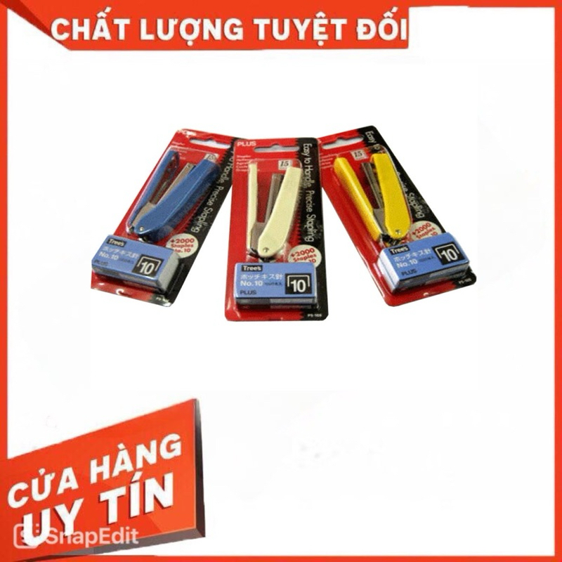MÁY GHIM, MÁY BẤM KIM 10 PLUS + 2 HỘP KIM - VPP QUỐC HUY.