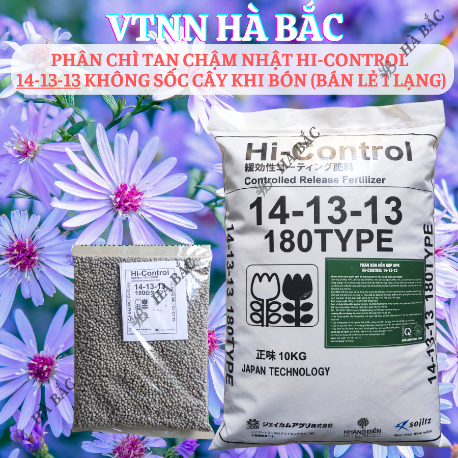 Phân Chì Tan Chậm Nhật Hi-Control 14-13-13 Không Sốc Cây Khi Bón Phong lan cây kiểng Bonsai (BÁN LẺ 1 LẠNG)
