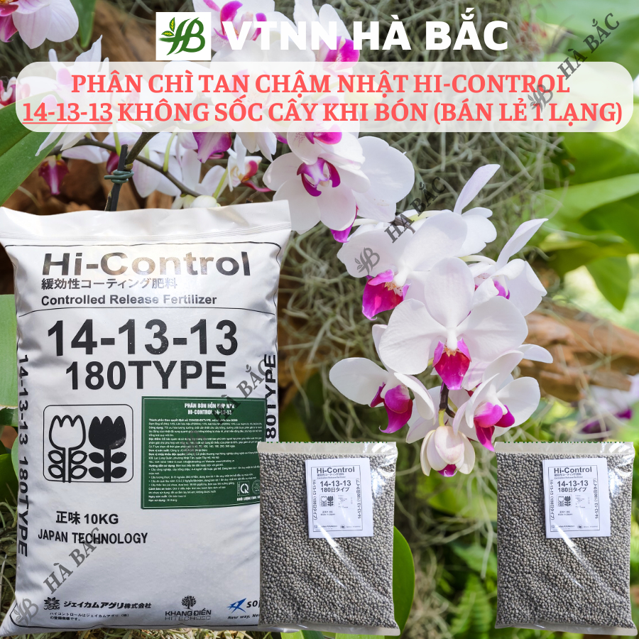 Phân Chì Tan Chậm Nhật Hi-Control 14-13-13 Không Sốc Cây Khi Bón Phong lan cây kiểng Bonsai (BÁN LẺ 1 LẠNG)