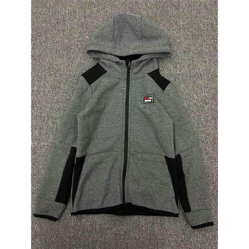 Áo khoác nỉ có mũ bé trai 8-16Y (26-50kg) C6442 D5659 màu xám tiêu – hoodie giữ ấm thời trang năng động