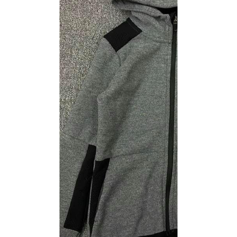 Áo khoác nỉ có mũ bé trai 8-16Y (26-50kg) C6442 D5659 màu xám tiêu – hoodie giữ ấm thời trang năng động