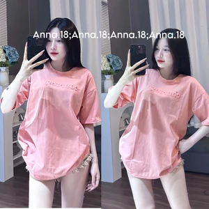 Áo phông cotton khô 3158 form rộng dập nổi thêu tag tay ( courtesy) top nam nữ