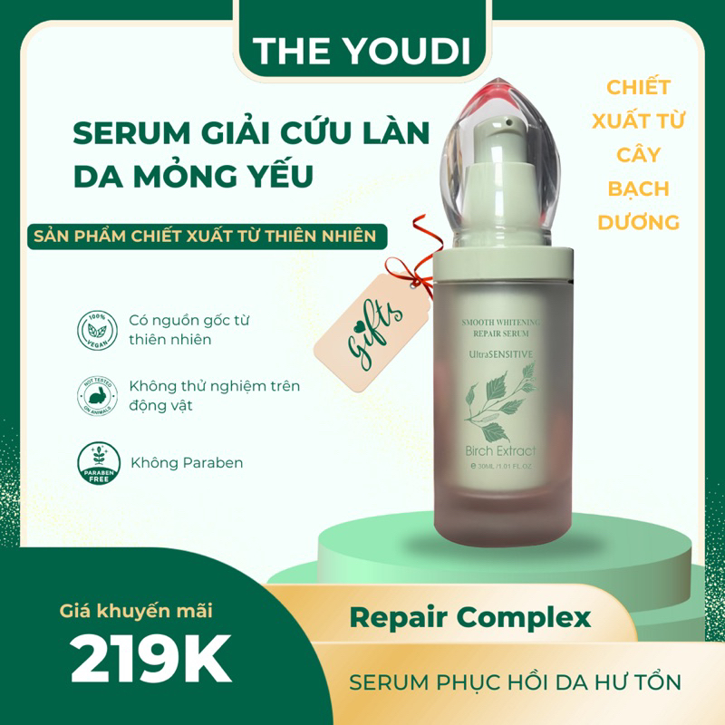 Serum giúp phục hồi da mỏng yếu cấp ẩm dưỡng trắng YOUDI 30ml