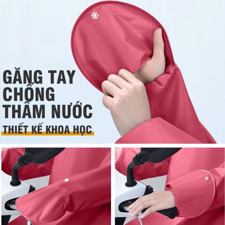 Áo mưa đi xe phong cách Nhật Bản DIDOOGLT - Áo Mưa Choàng 1 người có kính chắn mưa chống thấm tốt