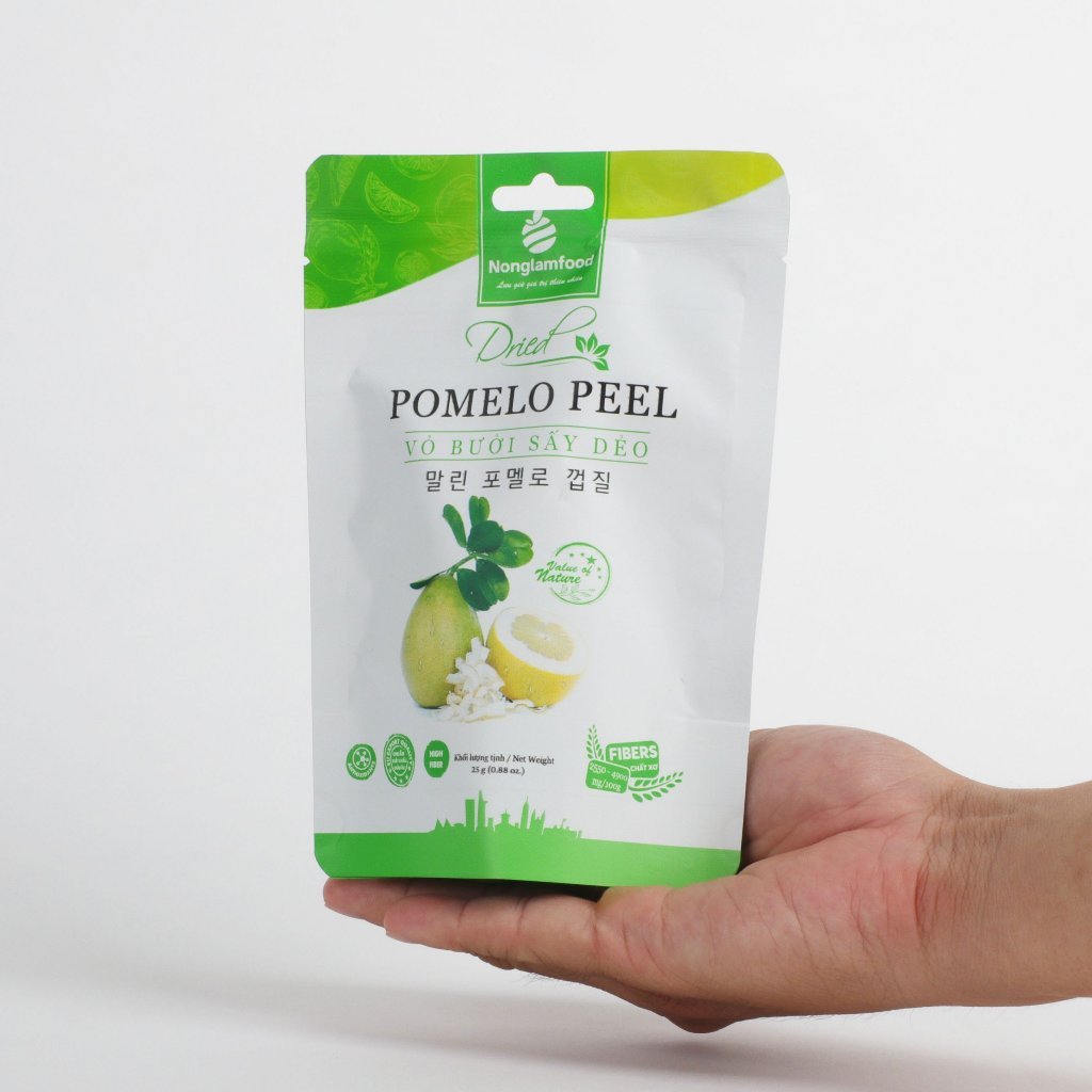 [MUA 10 TẶNG 2] Combo 10 Túi Vỏ Bưởi Sấy Dẻo Nông Lâm Food túi 25g