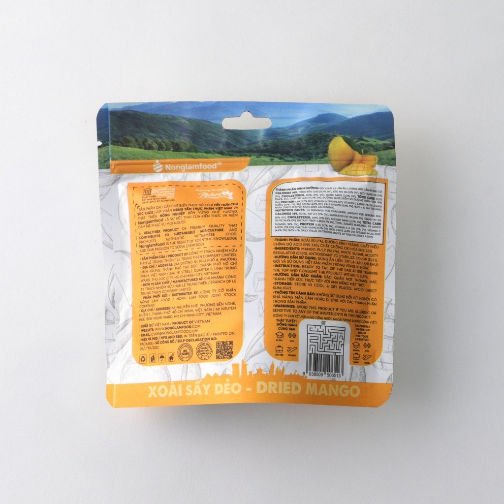 [HÀNG XUẤT KHẨU LOẠI 1] Xoài Sấy Dẻo Nông Lâm Food túi 75g