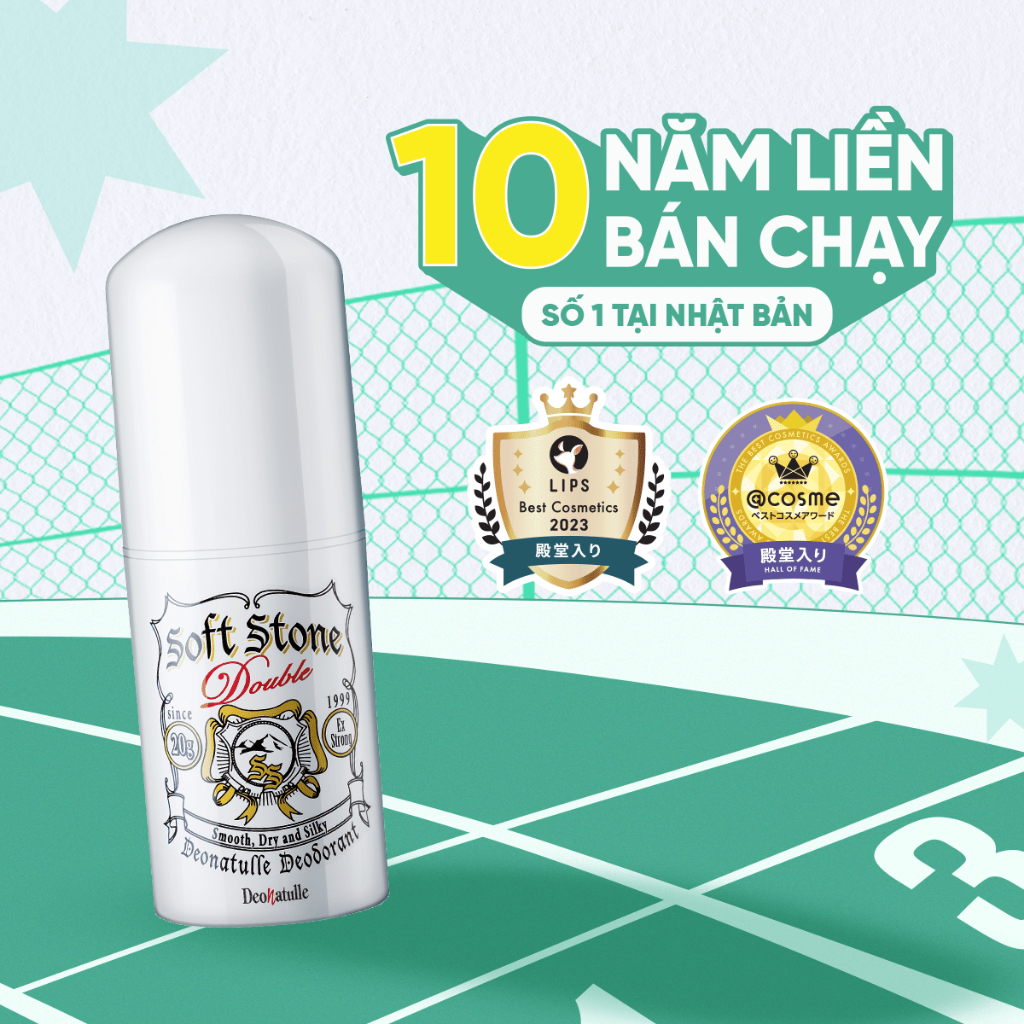 Ảnh Lăn khử mùi đá khoáng dạng sáp Deonatulle dành cho mọi loại da Soft Stone Double Deodorant 20G 3