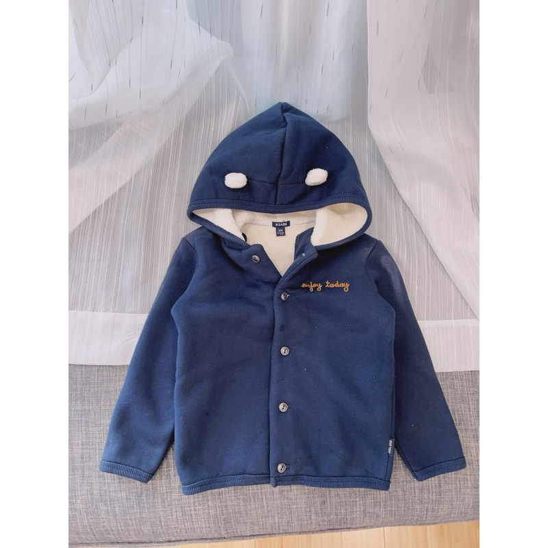 Áo Khoác Bé Trai Bé Gái C2958 Unisex Lót Lông Cừu Có Mũ Giữ Ấm Mềm Mại Size 1-36M(bé mũm mĩm lấy tăng size)