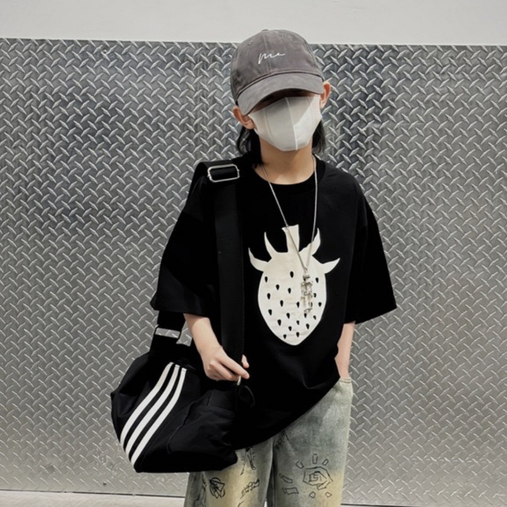 Áo Thun Ngắn Tay Mùa Hè Cho Bé Trai, Bé Gái In Hình Năng Động, Cổ Tròn | JJ Kids Fashion