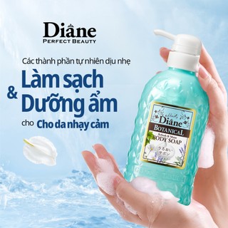 Sữa Tắm Dưỡng Ẩm Cho Da Nhạy Cảm, Da Khô Moist Diane Botanical Sicilian Fruits, Hương Trái Cây 500ml