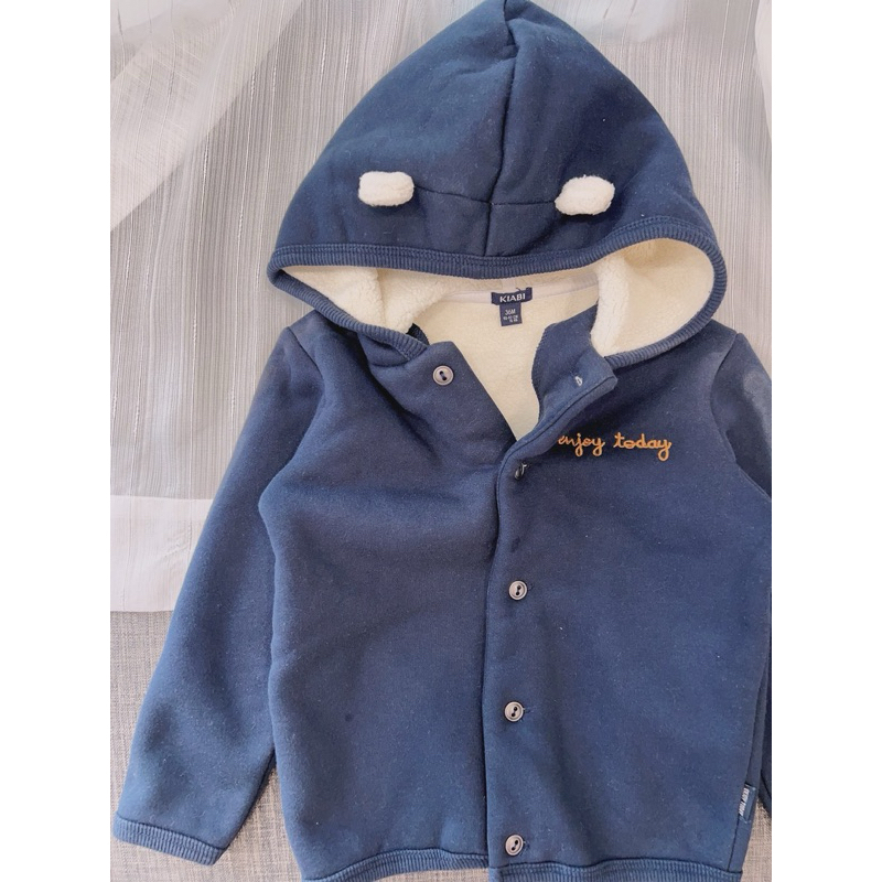 Áo Khoác Bé Trai Bé Gái C2958 Unisex Lót Lông Cừu Có Mũ Giữ Ấm Mềm Mại Size 1-36M(bé mũm mĩm lấy tăng size)