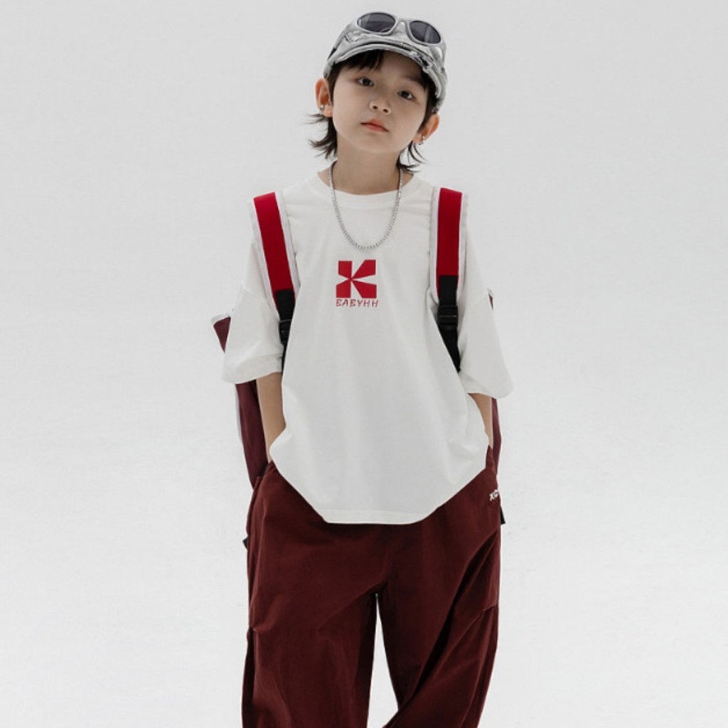 Áo Thun Ngắn Tay Mùa Hè Cho Bé Trai, Bé Gái In Hình Năng Động, Cổ Tròn | JJ Kids Fashion