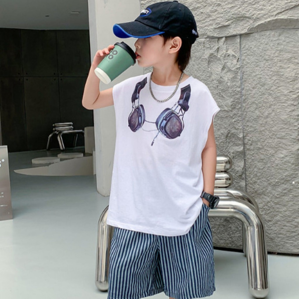 Áo Thun Ngắn Tay Mùa Hè Cho Bé Trai, Bé Gái In Hình Năng Động, Cổ Tròn B525 | JJ Kids Fashion