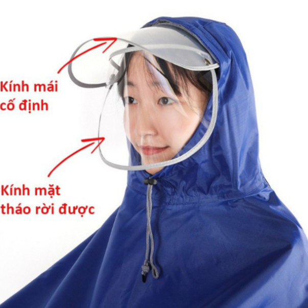 Áo Mưa Đi Xe Máy Didooglt 1 Người Và 2 Người Che Phủ Toàn Thân Kèm Kính Chắn Mưa Tiện Lợi