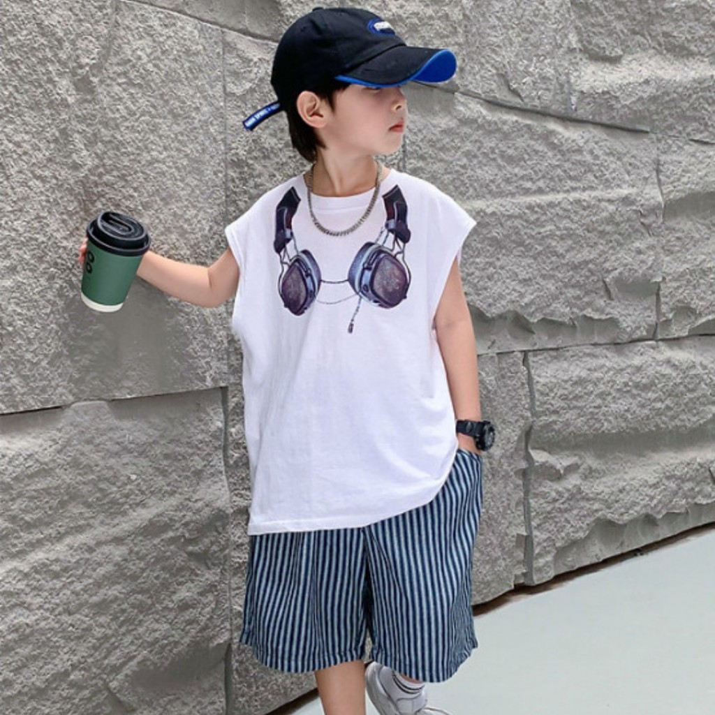 Áo Thun Ngắn Tay Mùa Hè Cho Bé Trai, Bé Gái In Hình Năng Động, Cổ Tròn B525 | JJ Kids Fashion