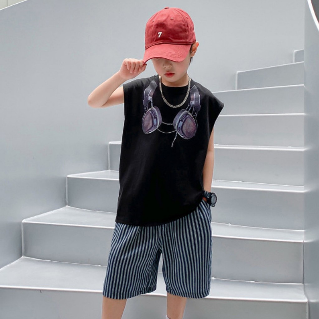 Áo Thun Ngắn Tay Mùa Hè Cho Bé Trai, Bé Gái In Hình Năng Động, Cổ Tròn B525 | JJ Kids Fashion